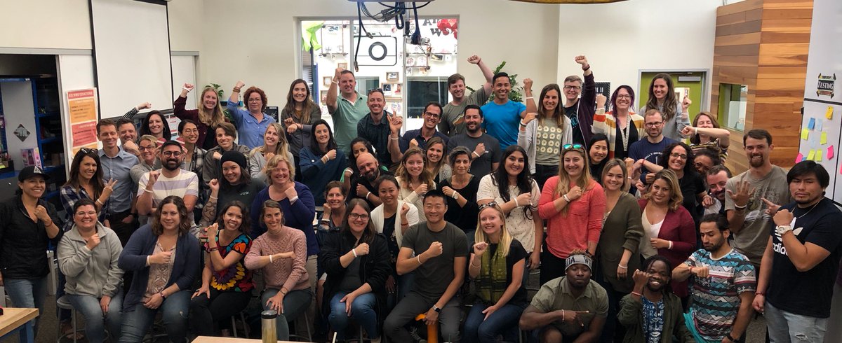 compassionit's tweet photo. What happens when two middle schools bring staff members together to for a workshop on self-compassion?
Lots of smiles, connection, and a recognition of common humanity. 
Thanks for bringing me in, @hightechhigh Middle Schools! #compassionit https://t.co/lfJtAgGsxY