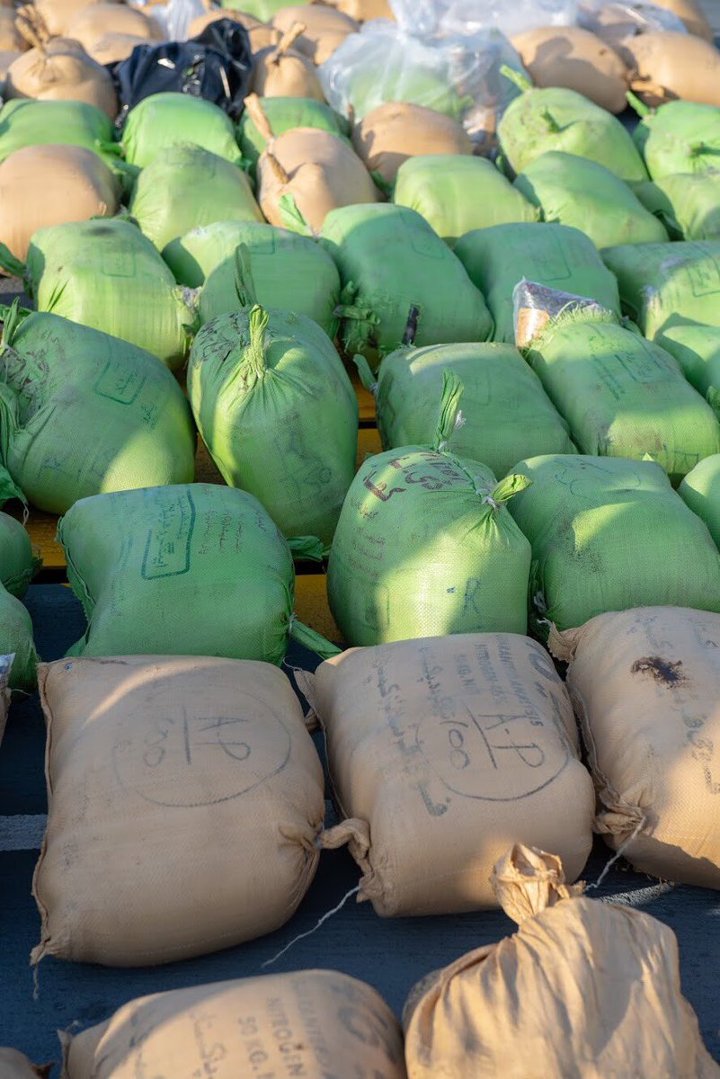 CJOC_COIC's tweet image. #BZ to HMCS Regina currently deployed on #OpARTEMIS! The ship seized and destroyed 2,569 kgs of narcotics from a suspicious fishing vessel in the Indian Ocean. canada.ca/en/department-…

The ship deployed its Naval Tactical Operations Group team to retrieve 119 bags of hashish.