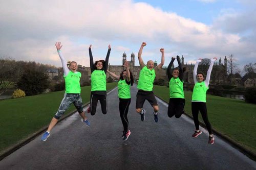 Stonyhurst sprinters in training | Stephanie Beech, <a href="/JesuitMissions/">Jesuit Missions</a> Communications Officer, visited @Stonyhurst to give a #parish appeal and joined the Stonyhurst Sprinters for a long run as part of the marathon team training. jesuit.org.uk/stonyhurst-spr… <a href="/LondonMarathon/">TCS London Marathon</a> #donatetoday