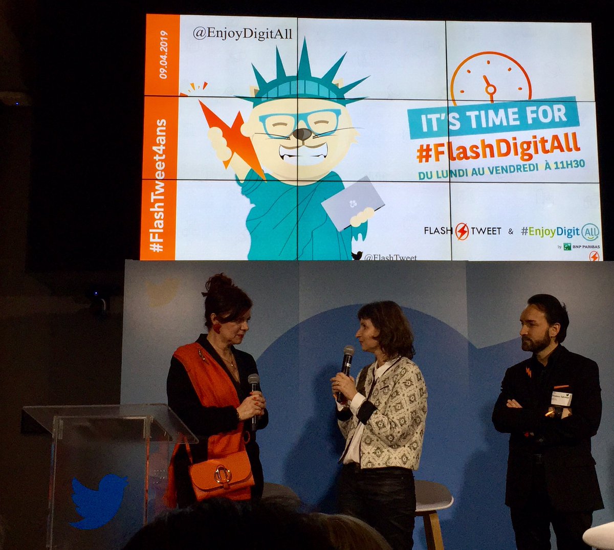 kboullier's tweet image. #Flashtweet4ans @SANDDELA nous raconte la collaboration @FlashTweet @BNPParibas autour de #FlashDigitAll ! 🦄