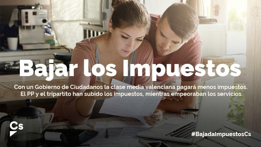 JoseAMartinez71's tweet image. 👎 El PP y el Tripartito han subido los impuestos, mientras empeoraban los servicios.
La clase media Valenciana pagará menos impuestos con un Gobierno de Ciudadanos 🍊

#BajadaImpuestosCs