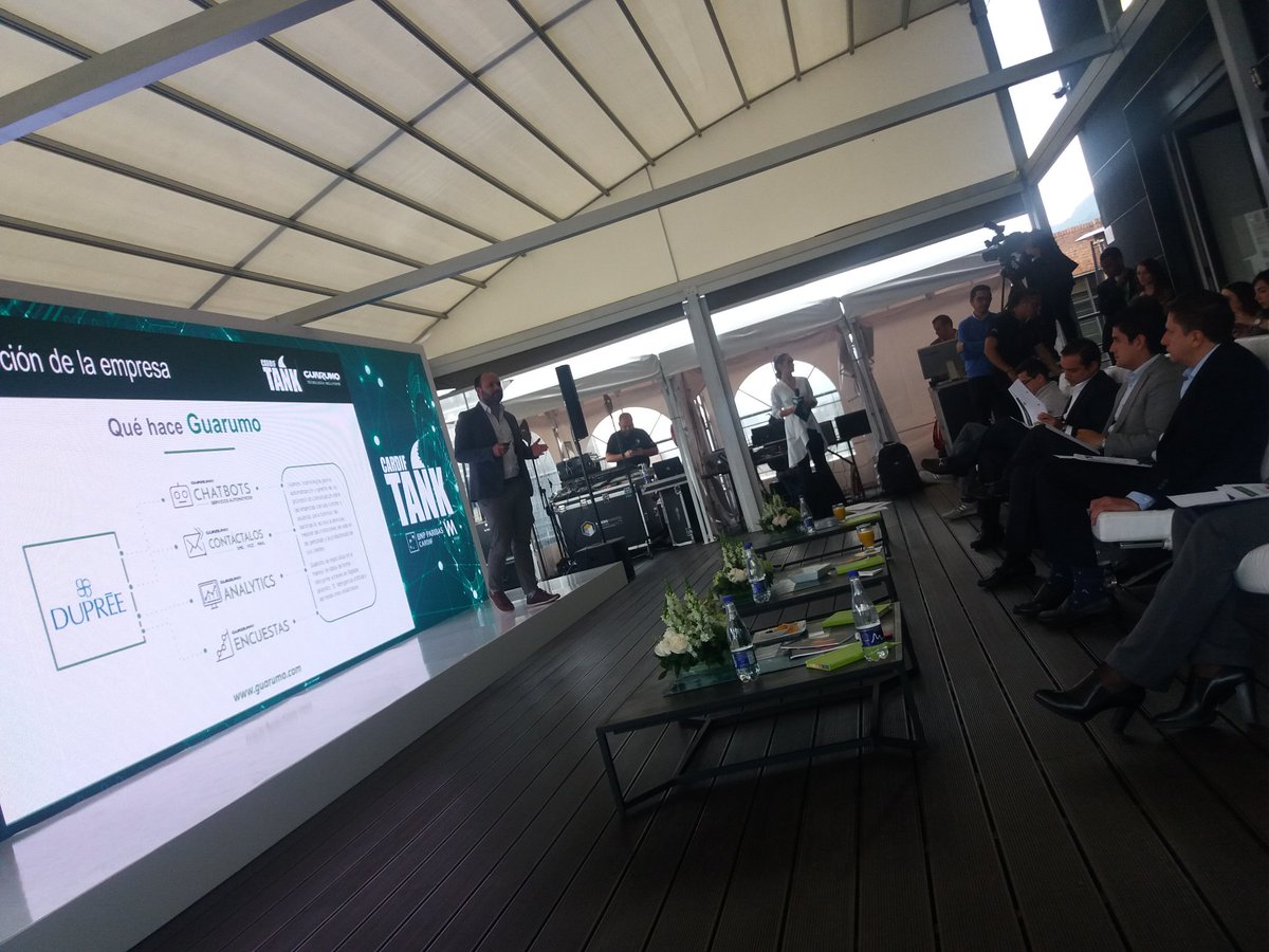 tavorjuela's tweet photo. La 1era startup es @Guarumoapps que se sube al #CardifTank ..!! https://t.co/OV9q8gMWL9