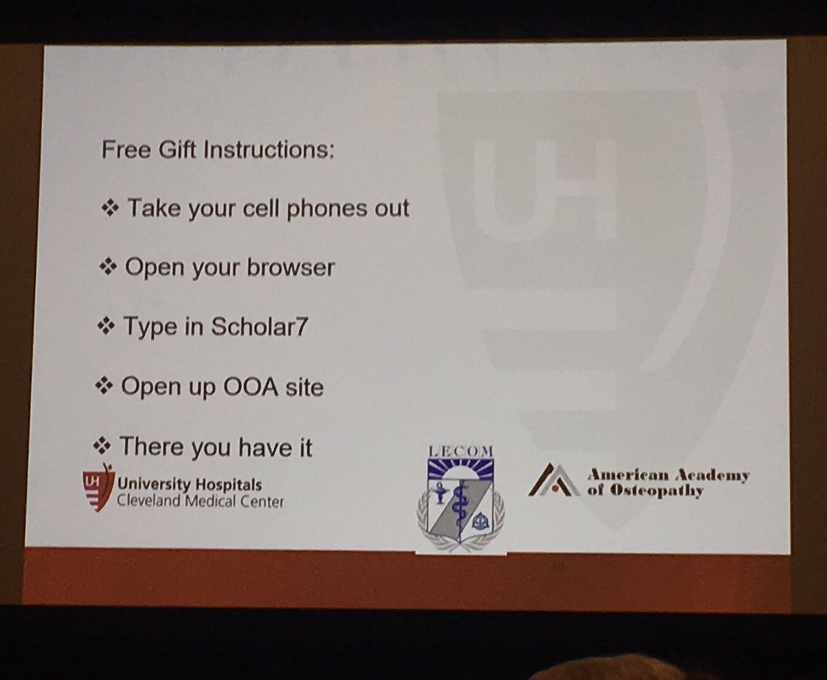 tmossacgme's tweet image. @HostofferRobert sharing his free resources to support scholarly activity (including #Osteopathic scholarly activity) at #AACOM2019!  #getrecognized #ACGME #AACOM