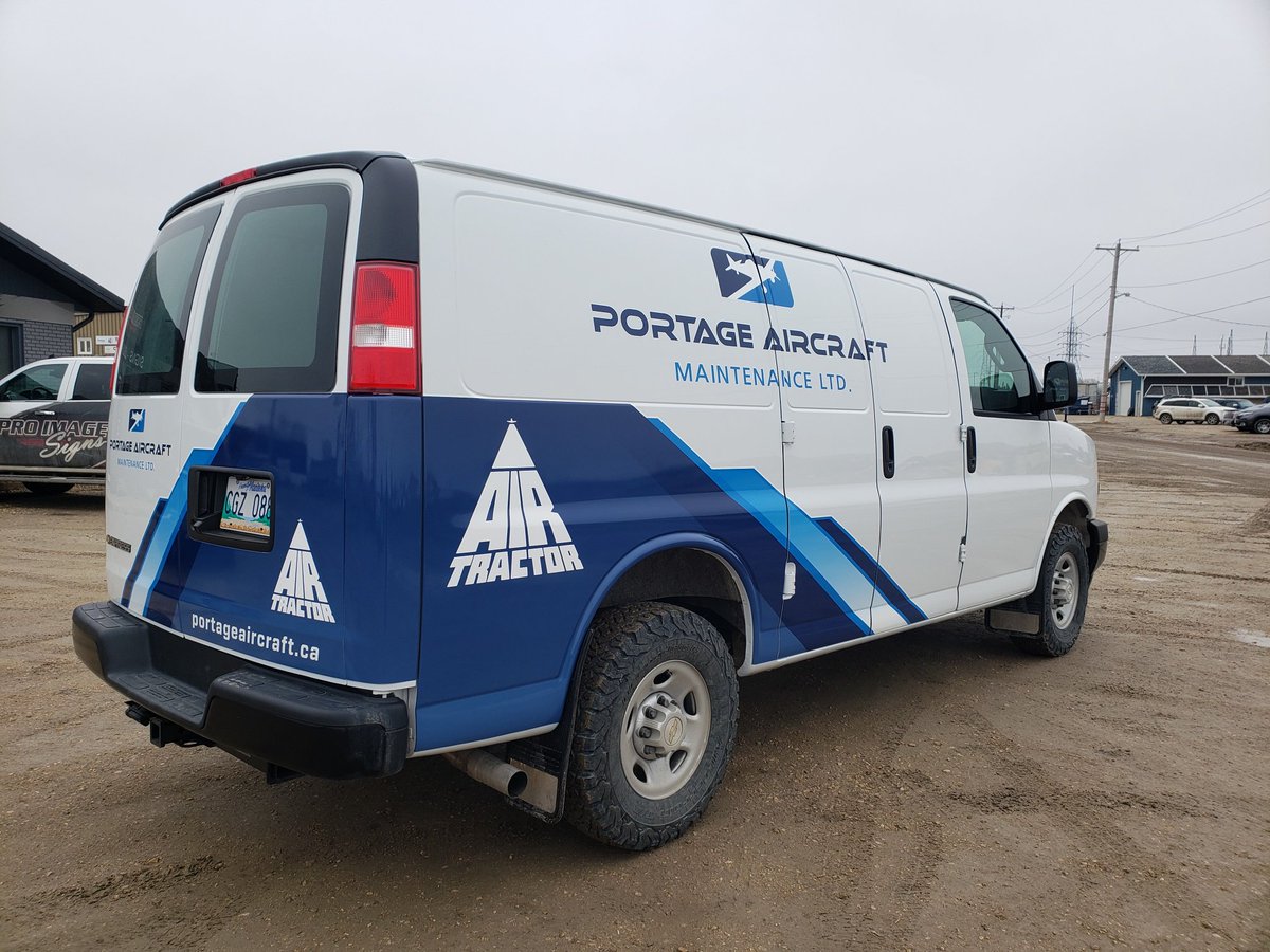 Another one for the Portage Aircraft fleet #vehiclewrap #SLXCastWrap #arlon