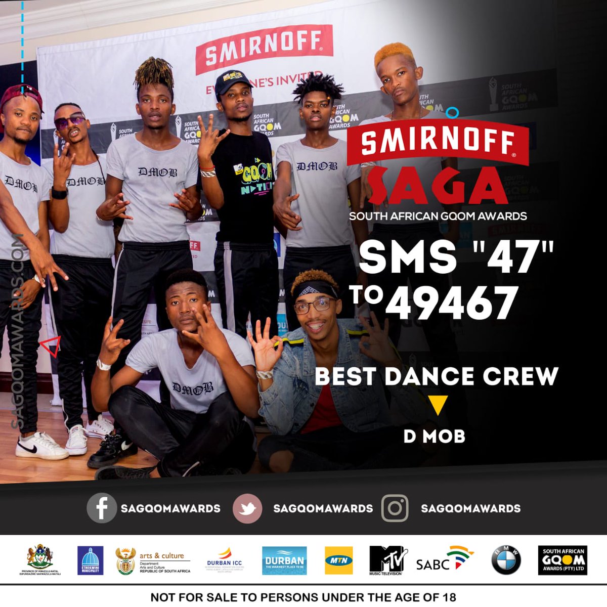 Durbanmob's tweet photo. Please vote for us @Durbanmob best dance crew. ..#sagqomawards #saga @andiletseku @Club101D @SkorchSupernova @TK_DEE https://t.co/eMYYLJ2YhX