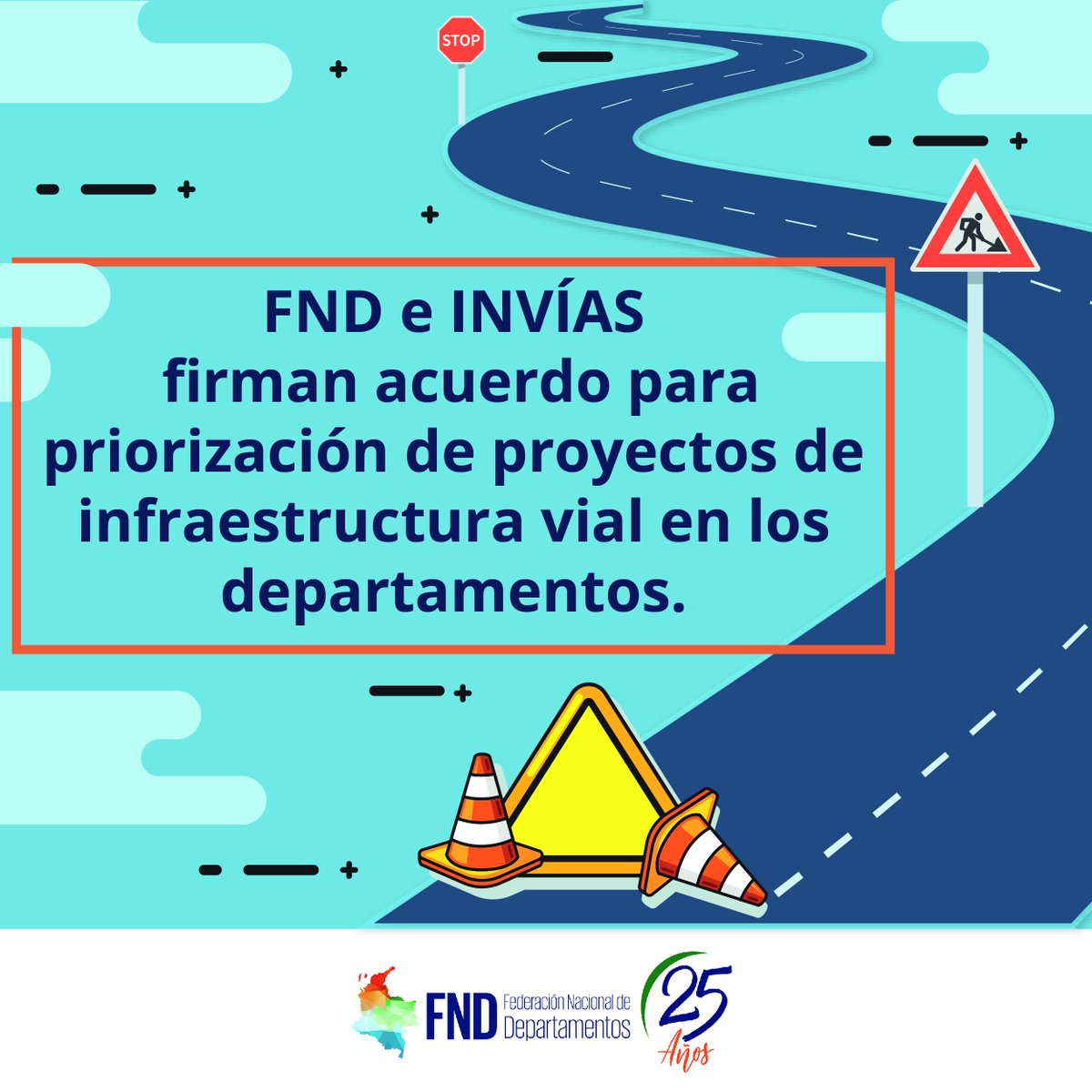 FNDCol's tweet photo. #FNDTeCuenta sobre convenio firmado con @InviasOficial con el fin de brindar apoyo a entidades territoriales para que se realicen obras de infraestructura vial que beneficiarán al país. https://t.co/upnL53zJIy