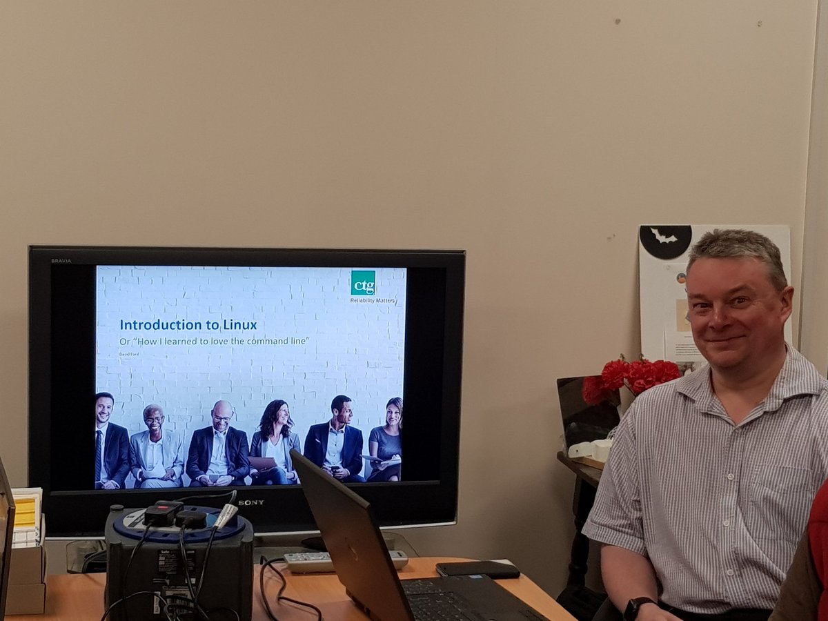 BSK_Makerspace's tweet image. David giving his Linux talk tonight #Linux #commandlineinterface #newbie  #intro #raspberrypi