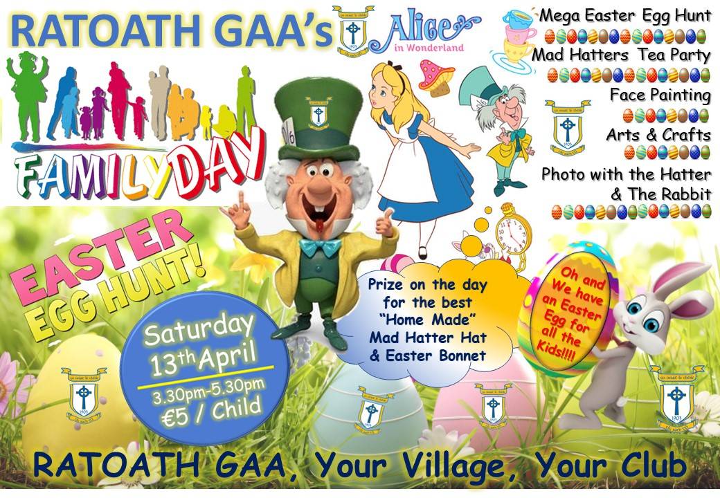 RatoathGAA's tweet image. Its only 4 sleeps to our fantastic Easter Mega Family Day in the Club! Registration at 3pm for Egg hunt and much more! Here's some hints of what to expect... #whichway! #friendlyface? #VeryConfusingFunghi