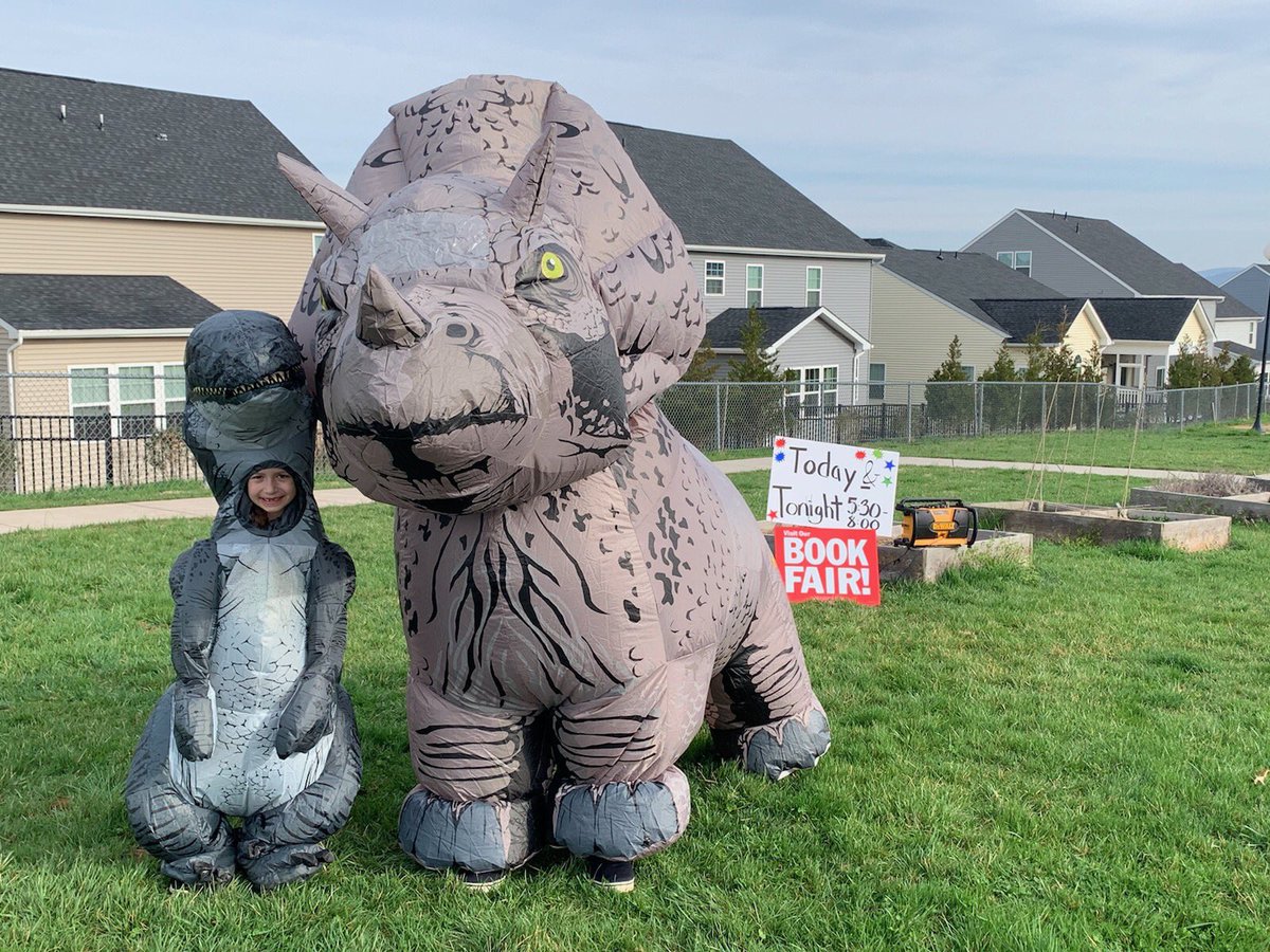 These mighty dinosaurs know the value of reading and are excited about the MES book fair! Come check it out tonight!