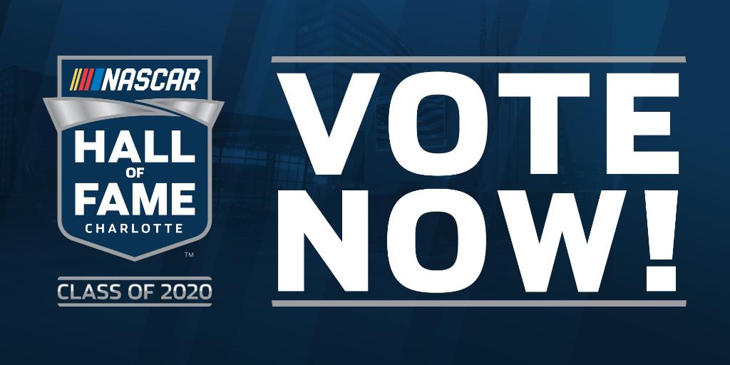 NASCAR's tweet image. The polls are open! ☑️

Learn more about how to cast your fan ballot for the @NASCARHall's Class of 2020: nas.cr/2I9OvV4