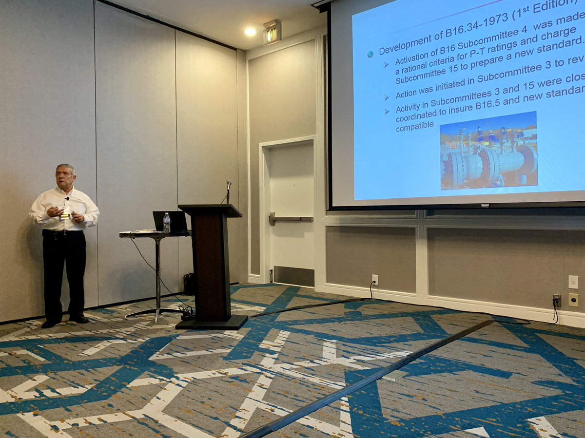 sandipnjadhav's tweet image. Workshop on #ASME B16.34 by Davila Carlos at 2019 Knowledge Forum organised by #Valve #Manufacturers Association at Birmingham, Alabama kickoff the event. 

Mr Davila is best person to provide insight about these standards with 48 year exp. Great takeaway for @simulation_hub team