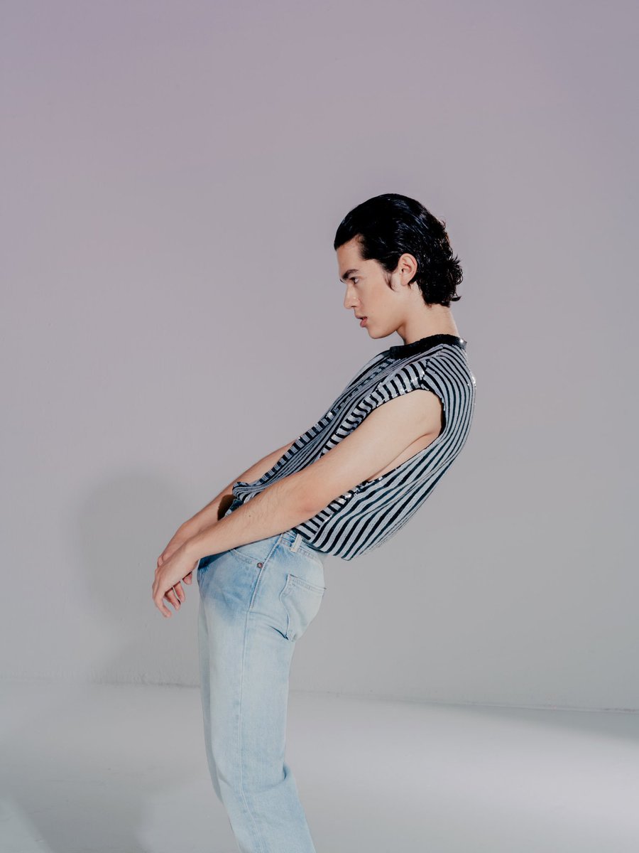 conangray's tweet image. ya boi in saint laurent for @papermagazine