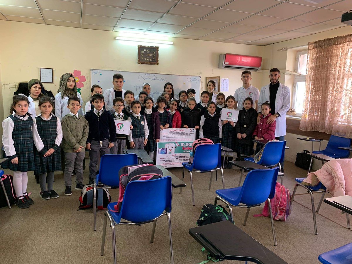KDHO_Official's tweet photo. The 2nd 6th April KDHO's activity at Peshawa School - Suleimany
for ( giving instructions- Egg in cola Expriment-Papers paint of good And Bad Food For teeth- Fluoridation for more than 150 kids )
#KDHO #10kSmiles #WOHD19 #IADS #FDI #SayAhh #ActonMouthHealth https://t.co/Z4C4Kg2T5U