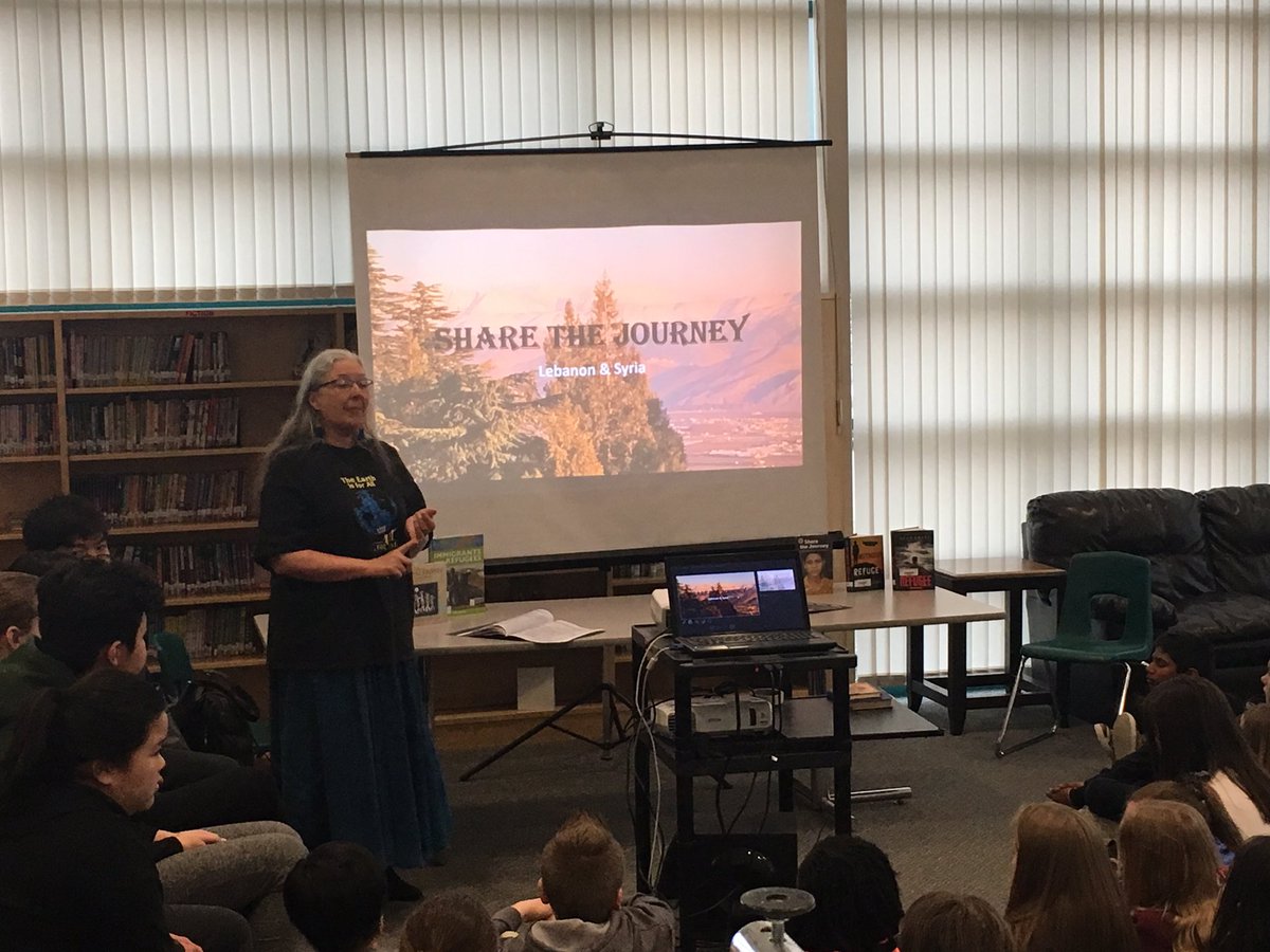 ecole_michael's tweet photo. Thank you to Helene Tremblay-Boyko for sharing her experiences with Development and Peace as she travelled around Lebanon and Syria. Join us in #sharethejourney2019 #DevelopmentandPeace #sharelent2019 https://t.co/Q8DrV1J02E