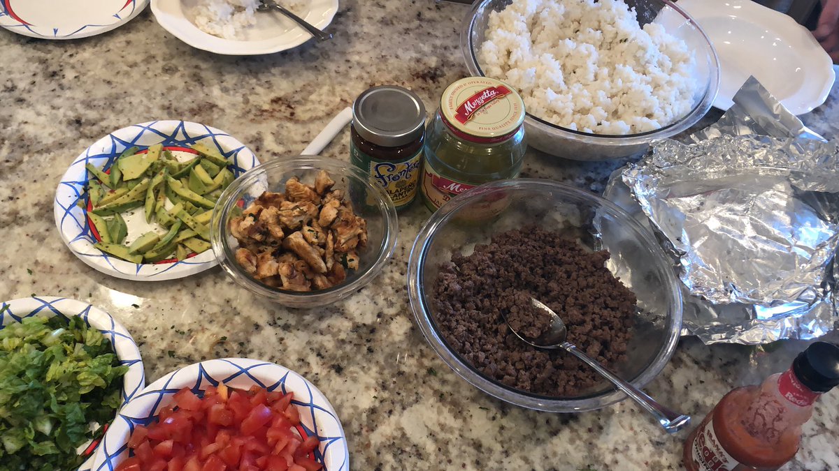 Homemade chipotle bowls