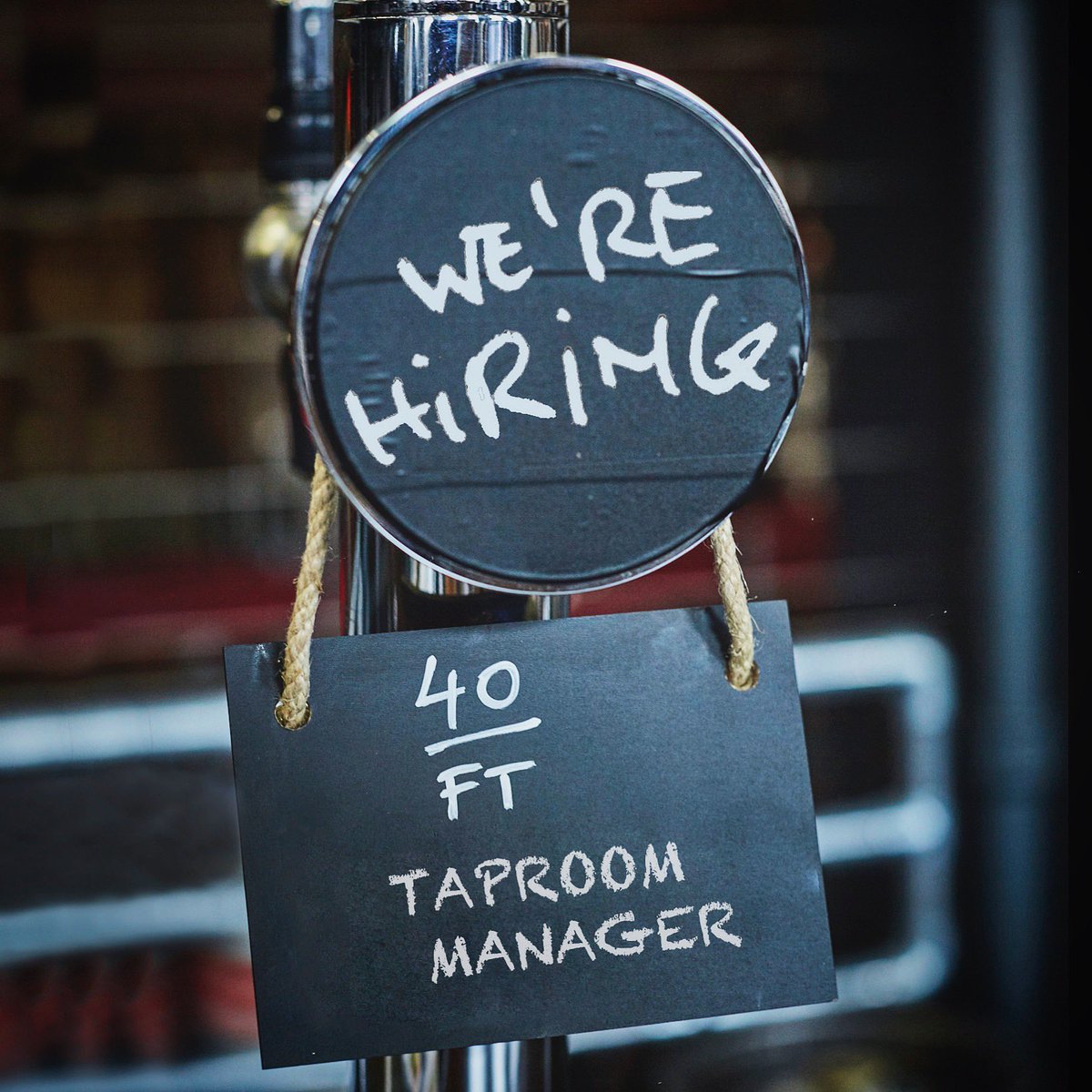 We’re opening a new taproom at our brewery and we’re looking for someone to manage it. 

Please email jobs@40ftbrewery.com for more information.