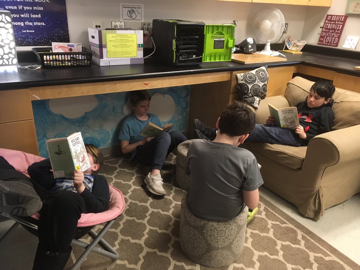 BanhamJennifer's tweet image. It’s #bookclub time again! My favourite! Students are choosing collaborative groups and diving into a title of their choice. #readingformeaning #flexibleseating