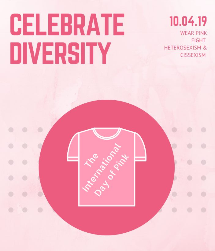 Tomorrow #YRDSB students, staff and community members will wear pink and unite to celebrate our diversity and raise awareness of homophobia, transphobia,  transmysogyny. Don't forget to wear pink tomorrow to show that hate of any kind is not tolerated at #YRDSB. <a href="/dayofpink/">Day of Pink official</a>