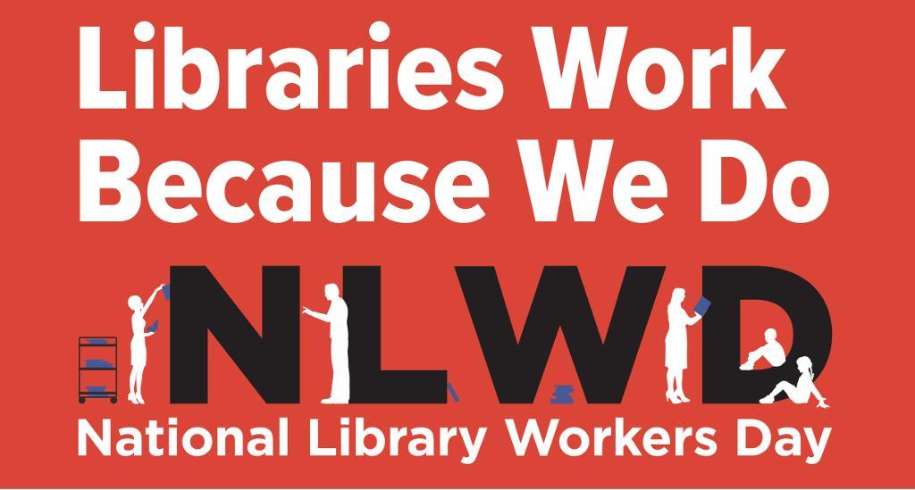 MackinLibrary's tweet photo. Not every person who works in a library is a librarian. So that's why today, on #NationalLibraryWorkersDay, we want to say a special thank you to all the support staff, teachers, and even students who work in the library &amp; help make their library a safe &amp; fun place to be! #NLWD19 https://t.co/V1cxS8fQbg