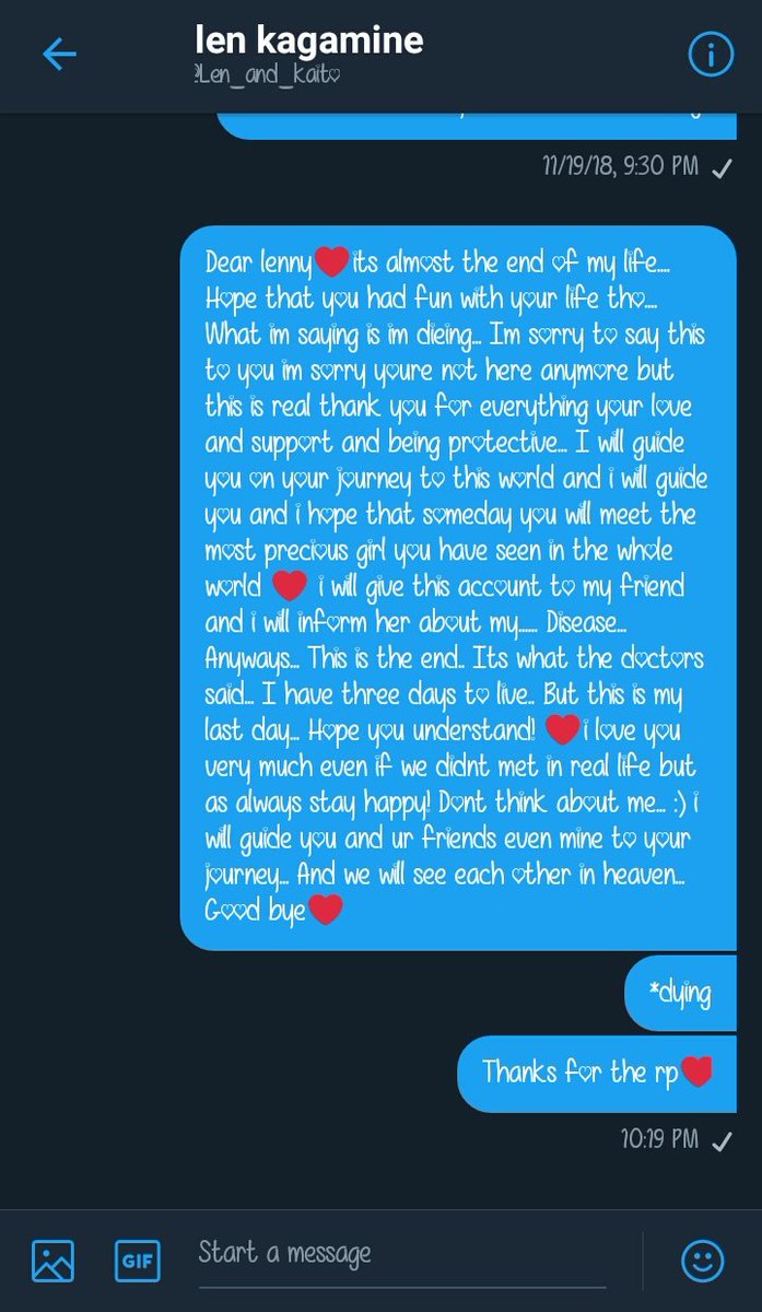 RinnyKagamineO2's tweet image. Hello everyone! Im  @LoLi_kannakamui and i am here to inform you all that thie user of this account is.. Well.. Never coming back... And this is a special message for her boyfriend who has been there for her for so many years @Len_and_kaito thank you for being with her❤ thats it