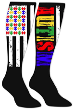 GlobalWarmingVE's tweet photo. April is Autism Awareness Month! Go buy our socks that help spread the word! https://t.co/1eYDiJHMig