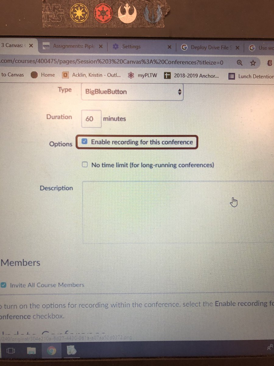 PipkinPLTW's tweet photo. Learning how to conference with students using Canvas. #CertifySPS https://t.co/Kw4UipoCWi