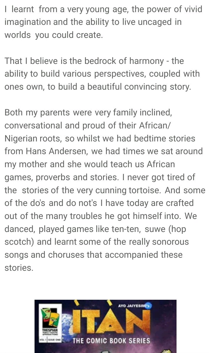 ThespianFamily's tweet photo. Curious to know what inspired Ìtàn- the story?
Then follow the link below to read Ayo Jaiyesimi's interview
https://t.co/Z0R31oOAR4
#itanthestory #thespianfamilytheatre #theatre #April #africantheatre #theatreinlagos https://t.co/mCCf2fauO8