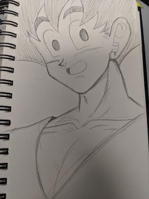 Little extra time on my break so here's a younger Goku sketch 
