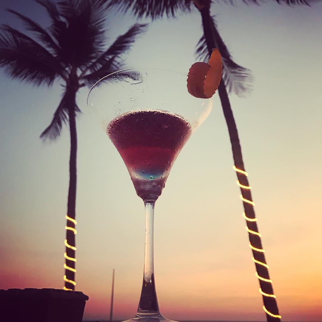 Watching the sunset in Colombo with my Elizabeth Taylor cocktail. #gallefacehotel