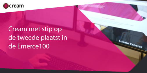 Trots dat we ons met 5,5 sterren één van de beste e-commerce bureau's van Nederland mogen noemen volgens de <a href="/emerce/">EMERCE</a> 100 #emerce100. Lees er meer over op ons blog: cream.nl/2019/04/09/cre…
