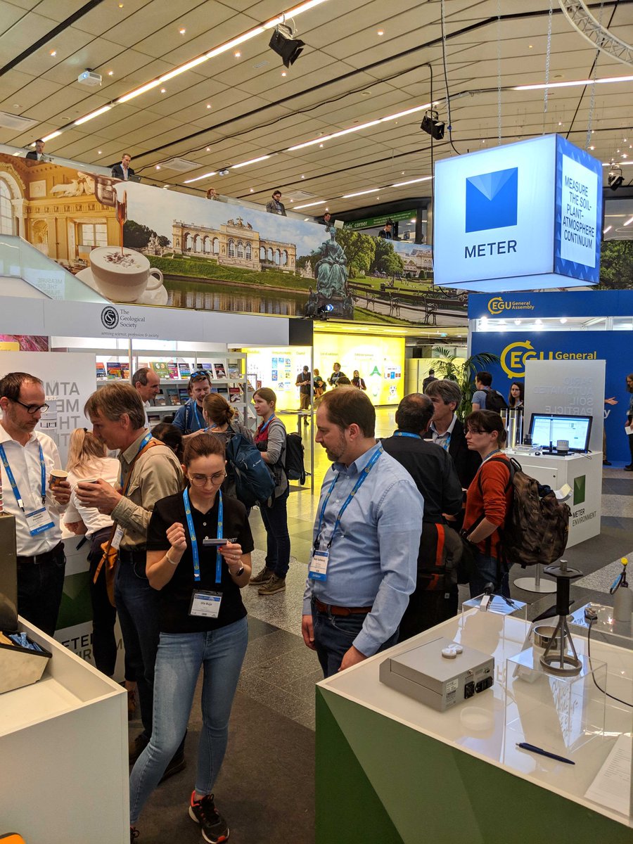 METER_Group's tweet photo. Day 2 in #Vienna for #EGU2019. Visit METER AG at booths 62, 63, and 67. Questions? https://t.co/jG9EBHgEuL https://t.co/t8pdSodppJ