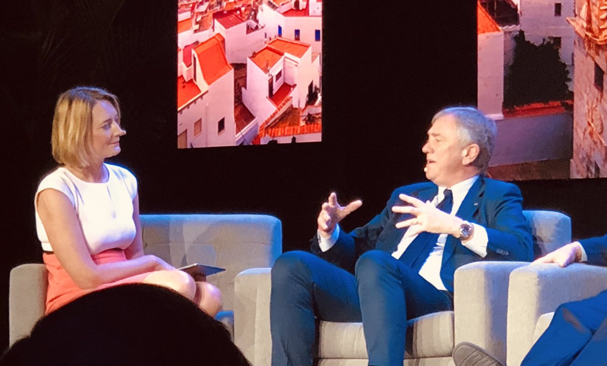 KenMuskat's tweet photo. Top cruise industry CEO’s @SeatradeCruise #STCGlobal with @MSCCruisesUSA Vago speaking tech with personal digital concierge #Zoe in each cabin speaking 7 languages https://t.co/yctBXYDxqU