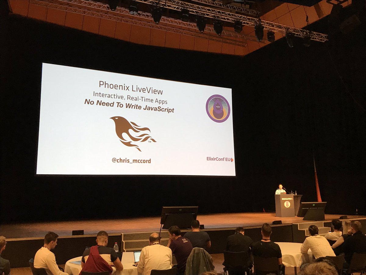 No need to write JavaScript! Pheonix LiveView and last talk #ElixirconfEU #Prague #functionalProgramming