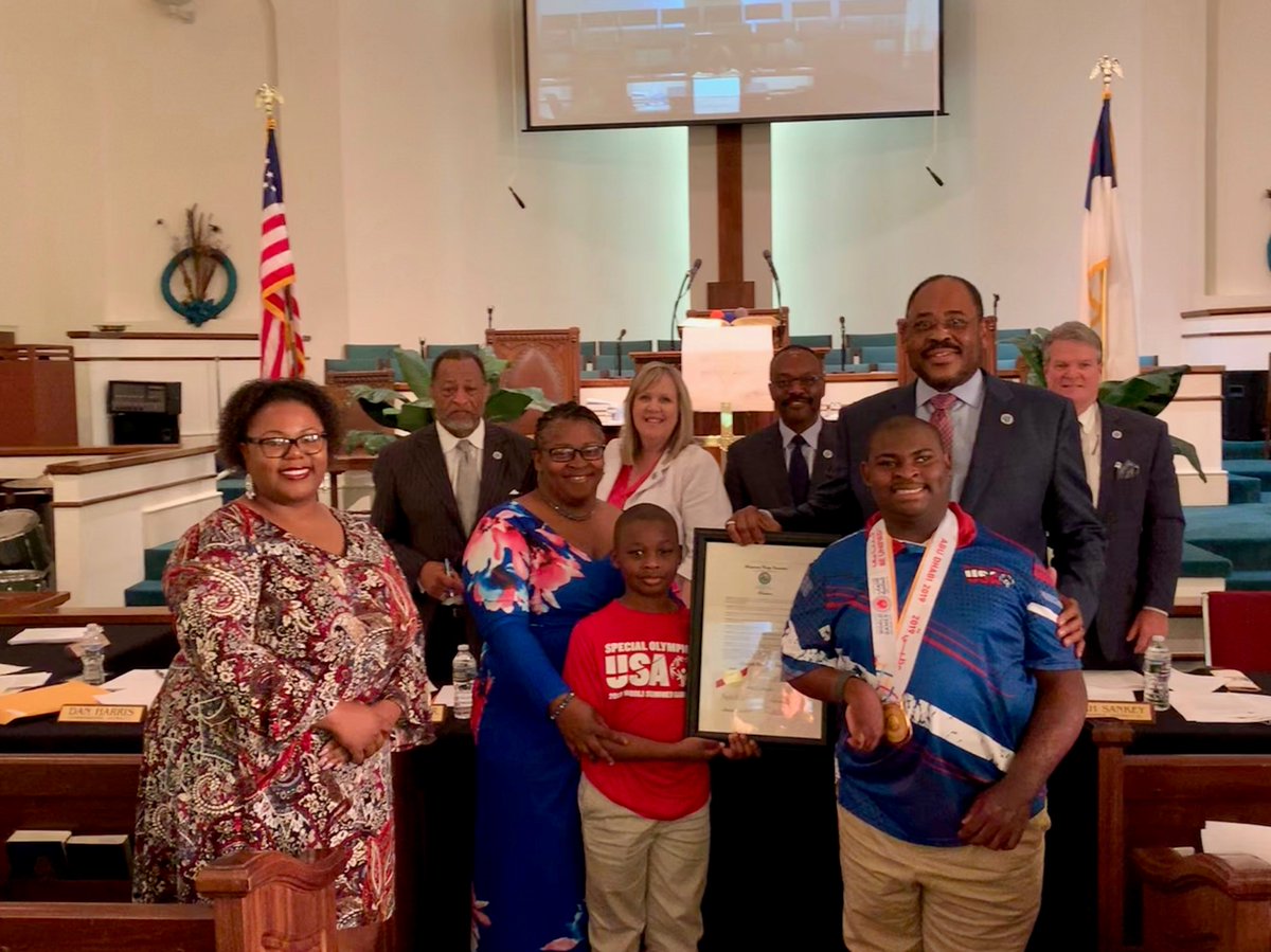 The County Commission has designated today as Joseph Bradley Day in Montgomery County! The JD senior won a gold medal in the 2019 Special Olympics World Games in Abu Dhabi. #MPSMovingForwad