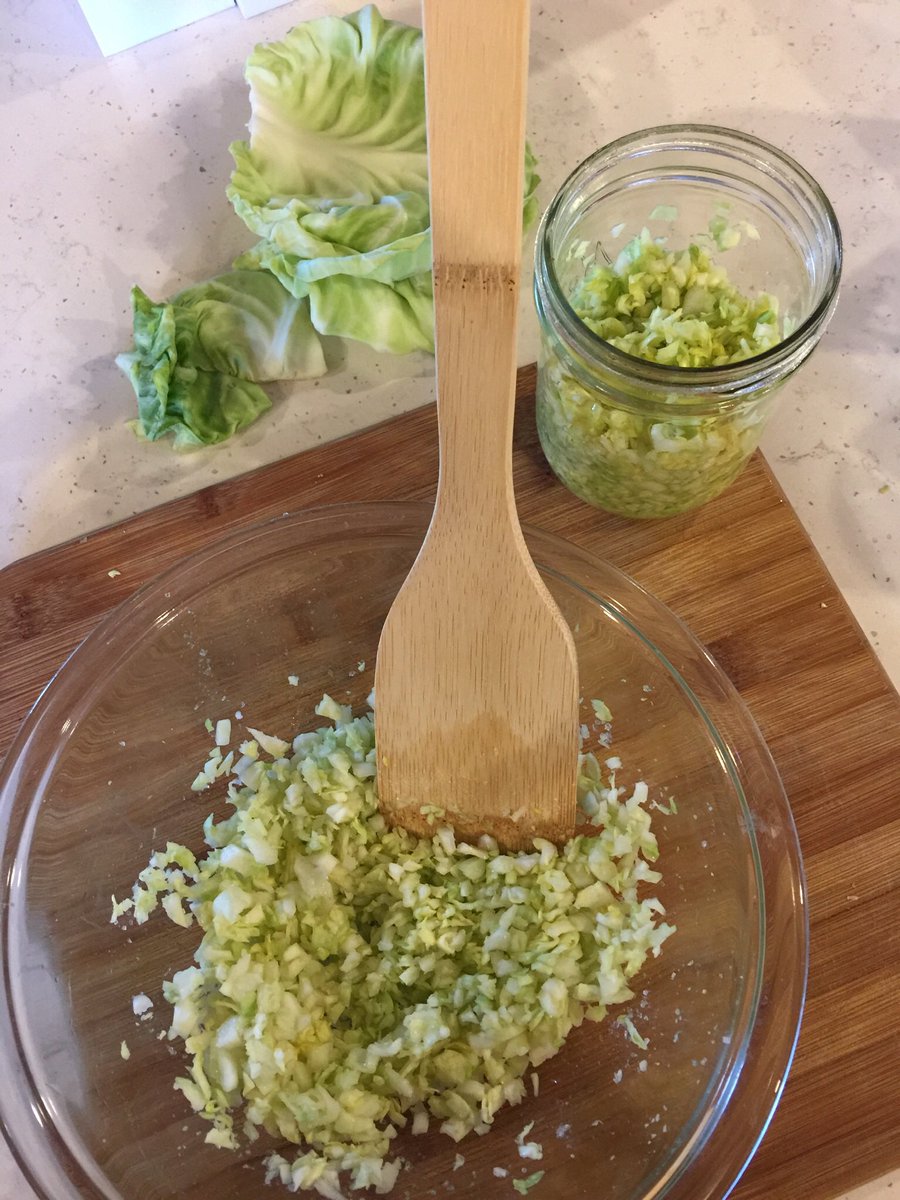 Homemade Sauerkraut so yummy and good for our gut. Only one tablespoon per day needed to maintain gut bacteria. Learn more about helping your gut stay healthy by signing up for my Free webinar. 
mailchi.mp/1c7fb23ed82e/i…

#guthealth#healthygutfood#happyguthappylife