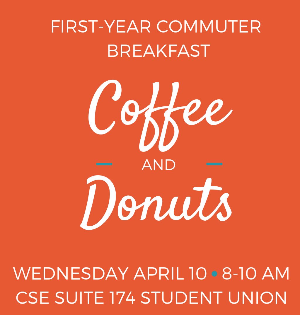 commuterVOLS's tweet photo. ‼️ First Year Commuters ‼️
Join us tomorrow for the LAST FY Program of the year! We will have donuts and coffee in the CSE Suite 📍174 Student Union 
🕗 8-10 AM https://t.co/HqZQv84vNa