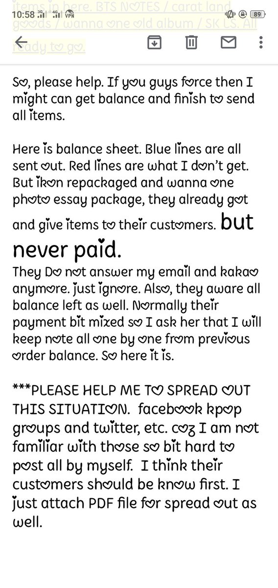 VfangirlPH's tweet photo. Who ordered from peach sunset ph???? Peach sunset and I have the same supplier and she has something to say about the shop https://t.co/K4o2Vx4PgT