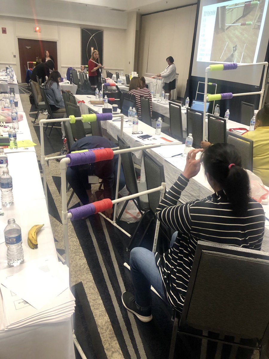 TC_TTAC_ODU's tweet photo. @possbeth took make-and-take to a whole new level at TechKnowledgy 2019 with PVC pipe rekenreks! Using a rekenrek helps build number sense concepts such as counting on and subitizing. #TechK19 #TTACODU https://t.co/bcfAZhmhzc
