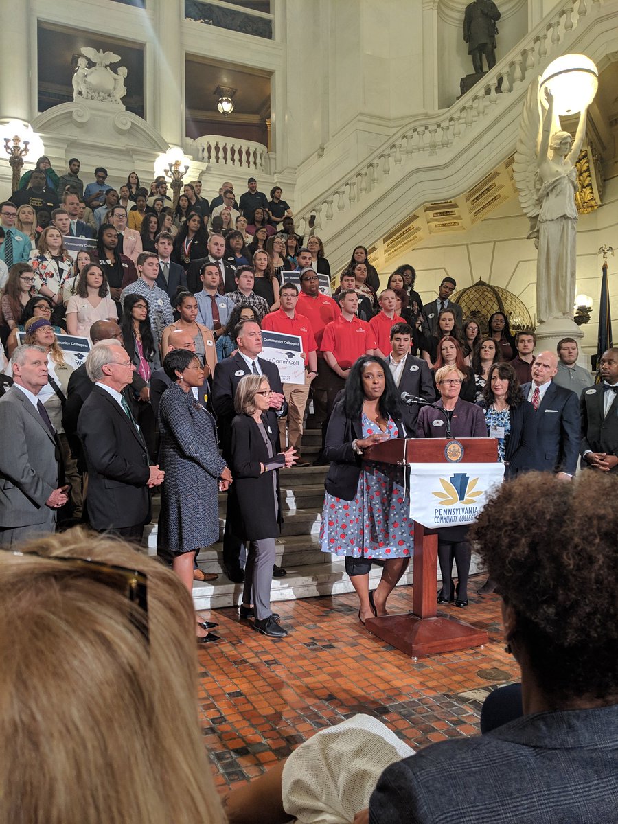 pacommunitycoll's tweet image. She says that our state must do better and #FundCommColl!