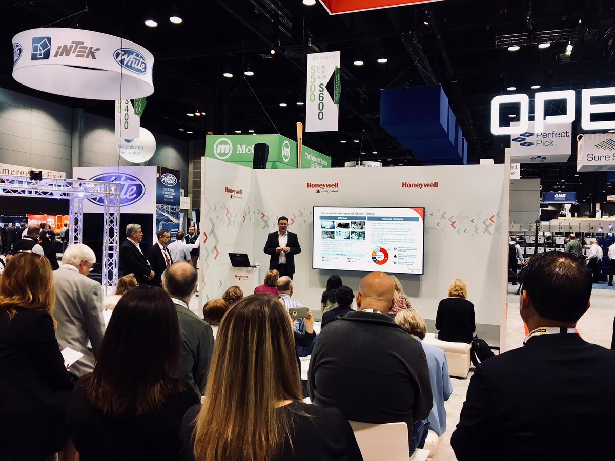 Intelligrated's tweet photo. Our press conference is happening now! Head over to booth #S618-a at #ProMatShow and tune in for the latest updates on Connected Assets, robotics and outcome-based services as well as a Q&A! https://t.co/GdwEOCvHoj
