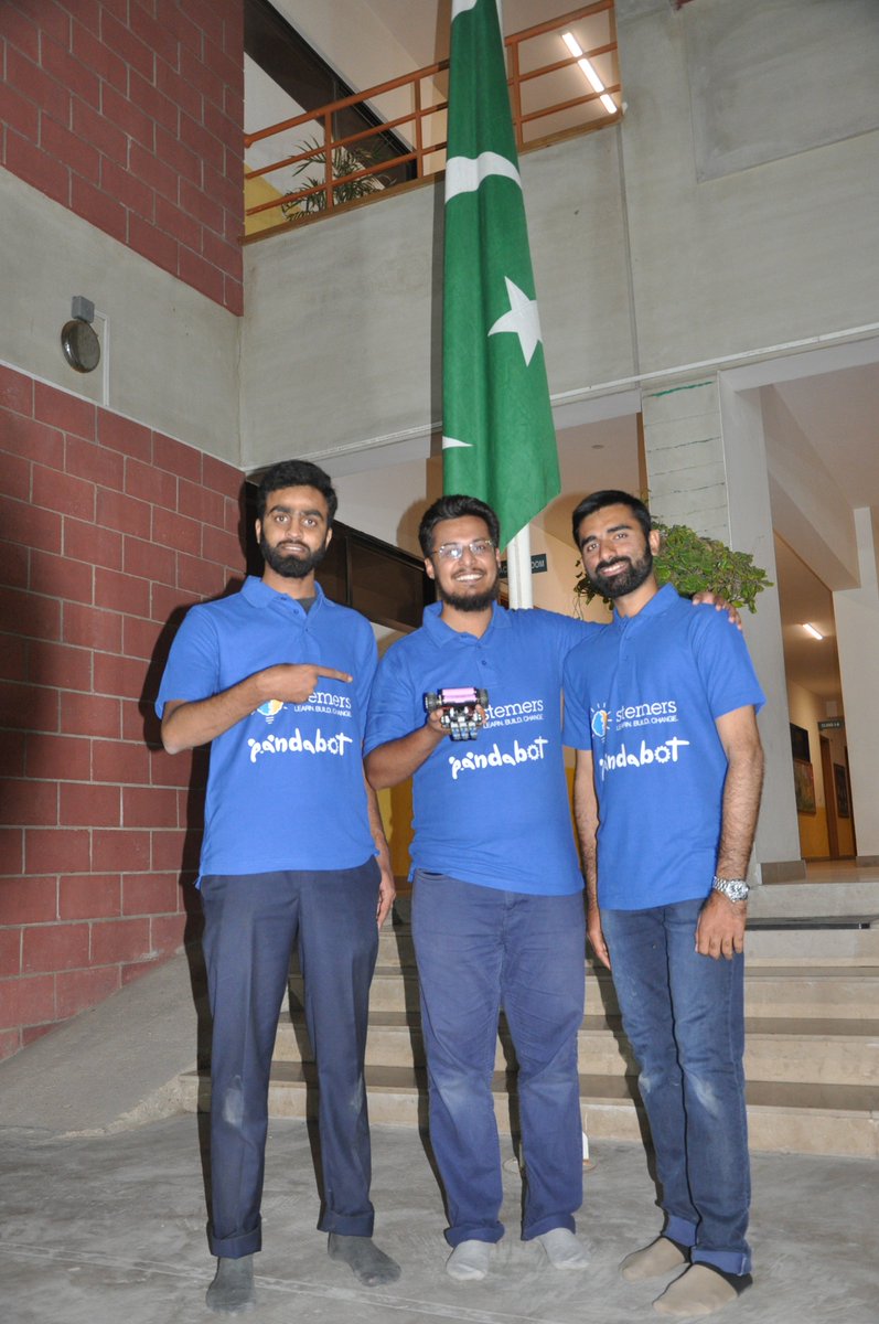 StemersLab's tweet photo. @StemersLab has set up a first of its kind Robotics related @GWR Longest Line Follower Robot Track attempted with #MadeInPakistan PandaBot made by Stemers. This record was attempted to promote STEM education among Pakistani young generation (as mentioned on Guinness website). https://t.co/vXWlrsJwuY