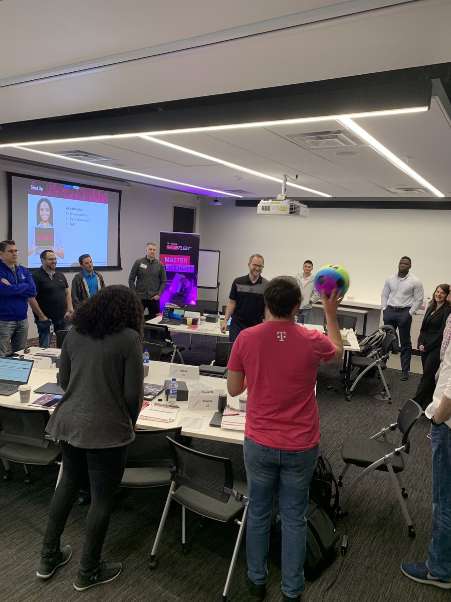 VeeMiller11's tweet photo. #TFBelevate support managers showing new hires how to crush #objections #negball https://t.co/OvY4SxkJjS