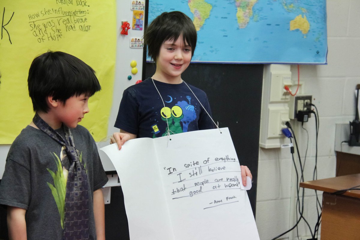 IthacaNYSchools's tweet photo. Visitors learned about Anne Frank, Jackie Robinson, Jane Goodall and other figures from history last week at the @FallCreekES 3rd grade biography wax museum! https://t.co/FCNQl4Egsh