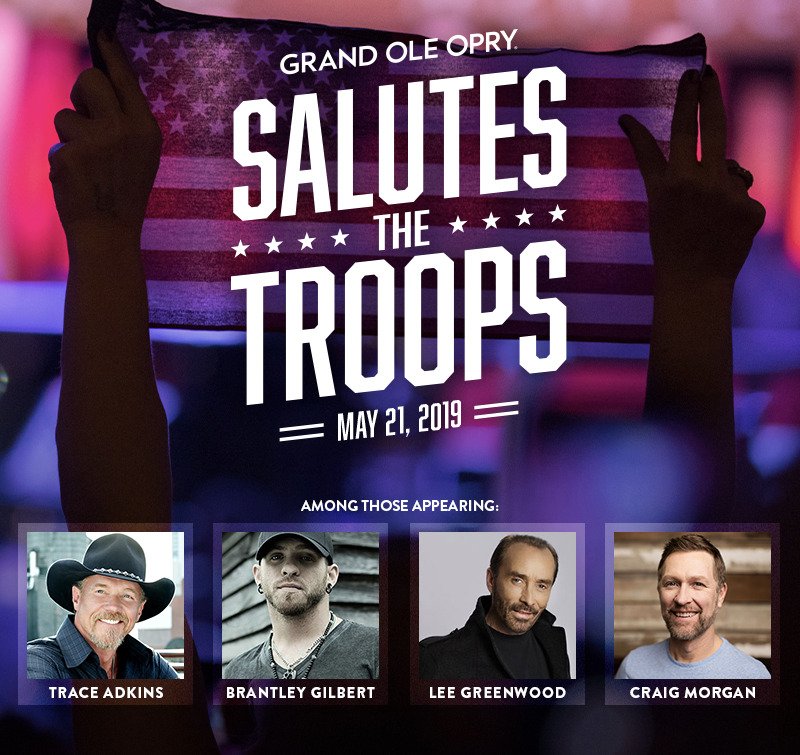opry's tweet photo. A night that just means more ... Join us May 21 as we Salute The Troops and honor the U.S. Military with a very special Tuesday Night #Opry! 🇺🇸

Tickets are on sale now ➡️ https://t.co/NgmrqT2grB https://t.co/VoUjVgwV5d