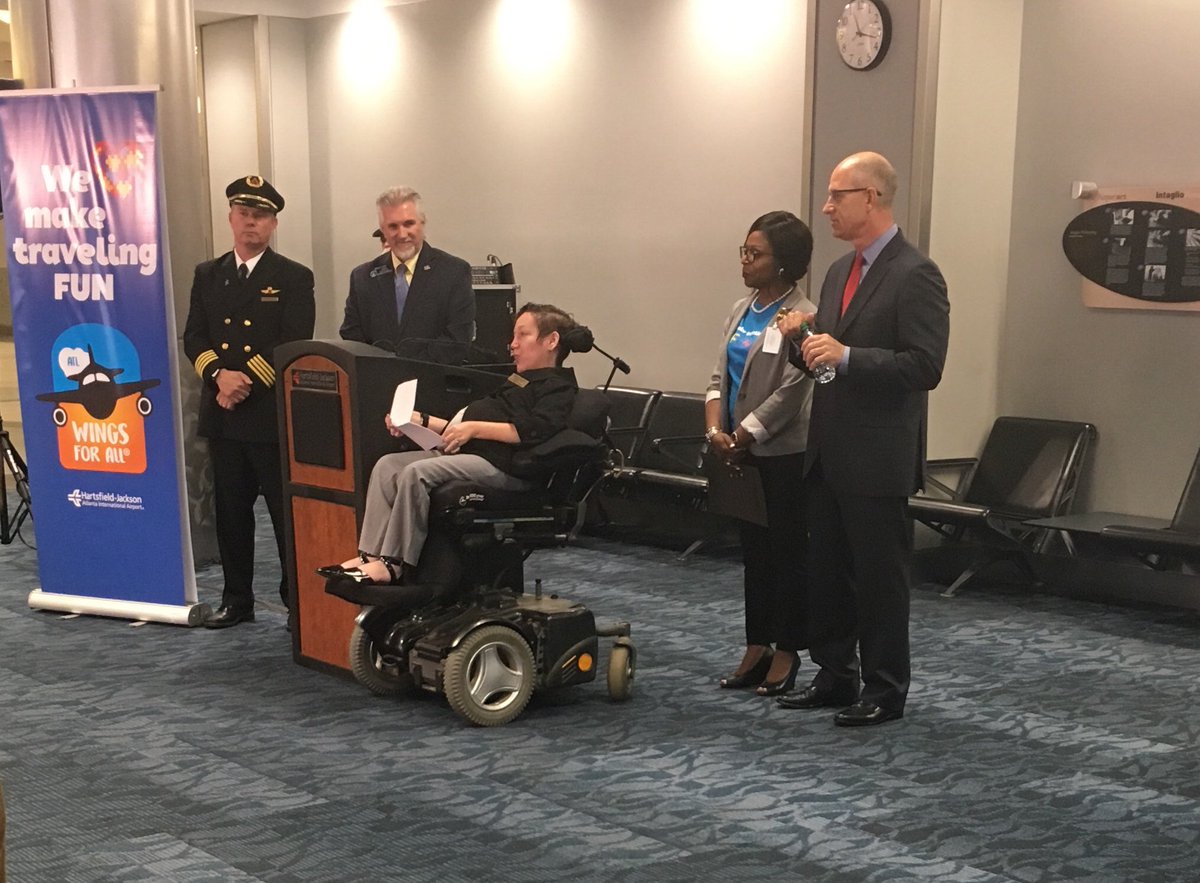 “What makes travel better for people with disabilities makes travel better for everyone. So we applaud @ATLairport and @Delta for this initiative.” -GCDD Deputy Director Kate Brady explaining why #WingsForAll is valuable for every family