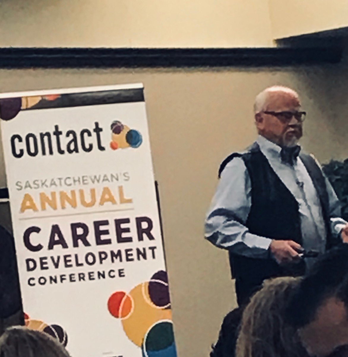 MrsMacDougie's tweet photo. Hearing Dr Norm Amundson’s views on career transitions: Those in transition feel marginalized - like they don’t matter. #emotionalrollercoaster #Contactconf2019 https://t.co/jVJIheevGW