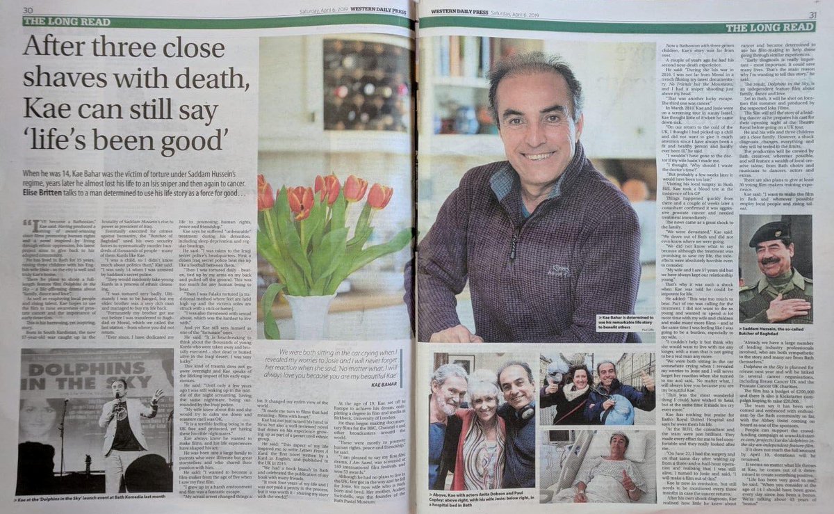 Producer, Writer and Director <a href="/KaeBahar/">Kae Bahar</a> has been featured in Western Daily Express! Please donate to <a href="/dolphins_in/">Dolphins in the Sky</a> Kickstarter Campaign, support us to make it happen and spread awareness of this good cause! kickstarter.com/projects/kurdo…