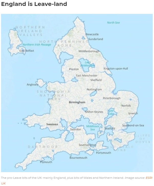 john_p_rafferty's tweet image. "How Brexit has changed the mental map of Britain" HT @bigthink #maps #cartography #mentalmap #brexit