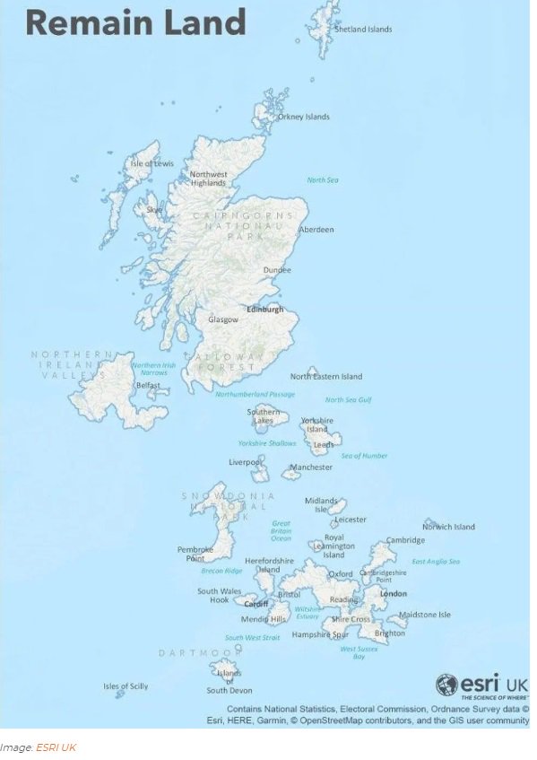 john_p_rafferty's tweet image. "How Brexit has changed the mental map of Britain" HT @bigthink #maps #cartography #mentalmap #brexit