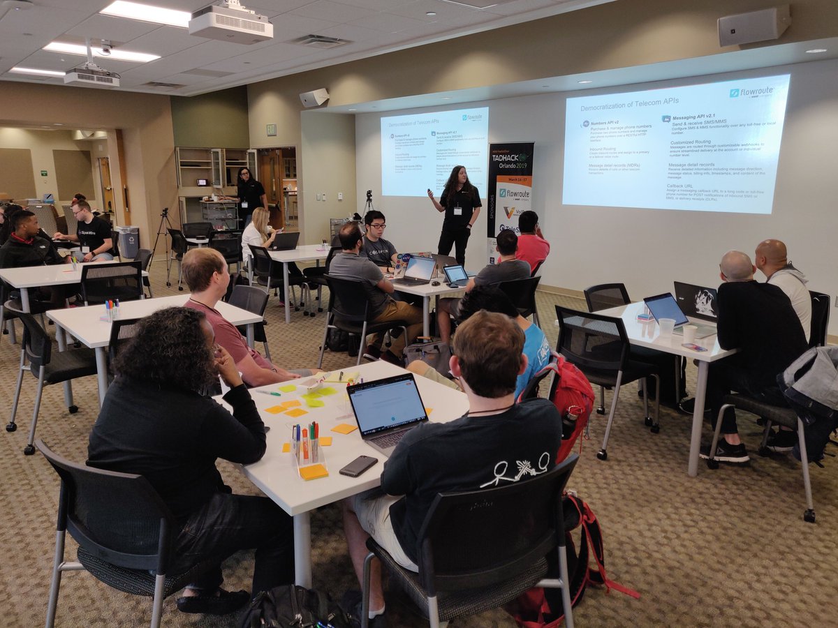 Alan_Quayle's tweet image. Thank you @Flowroute for helping make @TADHack-mini #Orlando 2019 possible #EC19
Check out their latest blog: blog.flowroute.com/2019/04/09/tadā¦
@MBurbick @EricHKrapf @MindCommerce @valenciacollege #TelecomAPI #CPaaS, #innovation #sip #webrtc #telecom @enterprisecon @MuntaserSyed